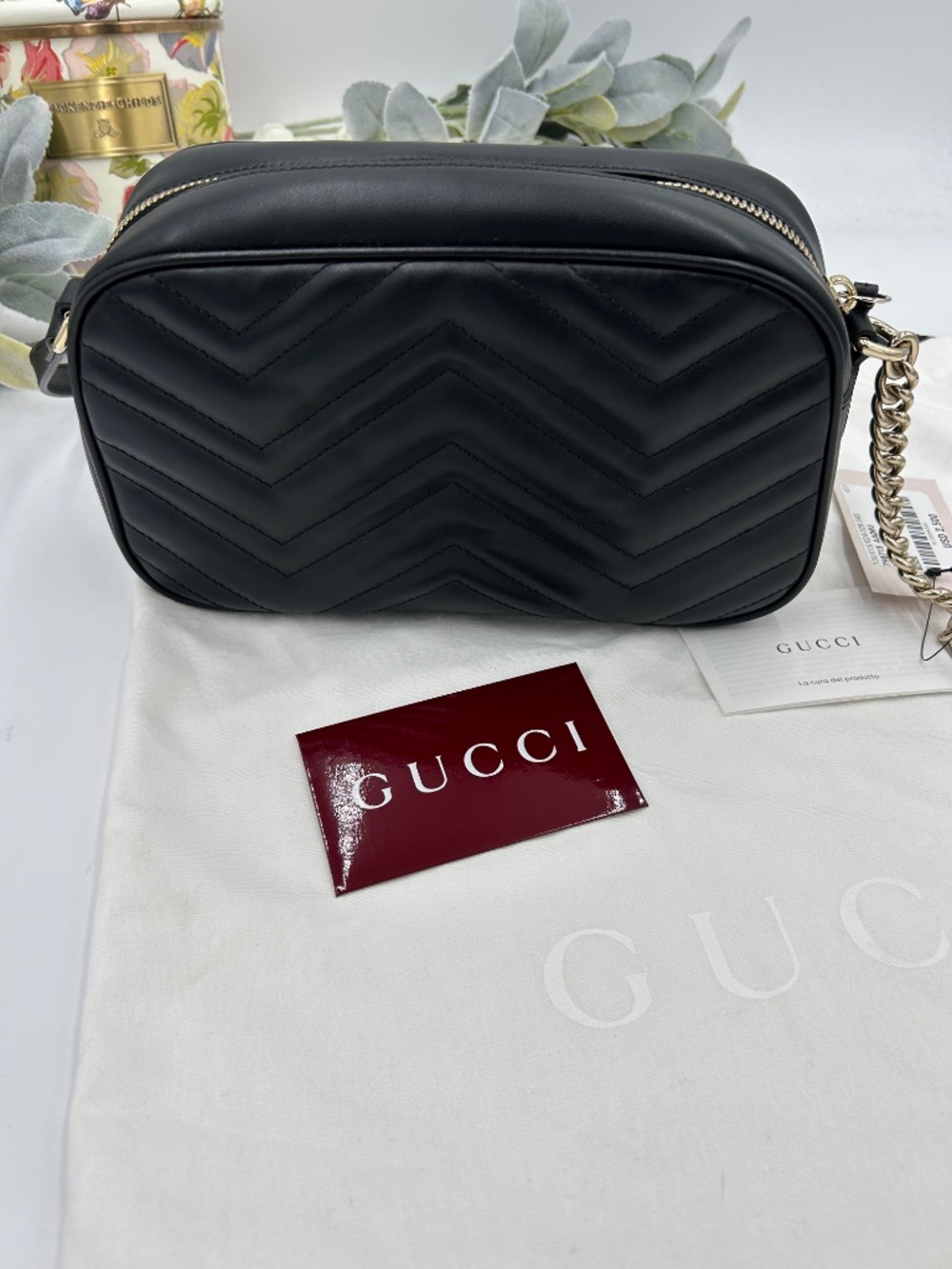 Women’s Gucci GG Marmont Multi-Compartment Small Shoulder Bag. Made in Italy. - Picture 10 of 13